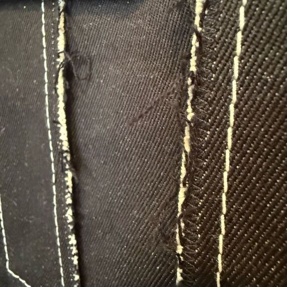 Dorothee Schumacher Black Denim Pearl Button Jacket Size 3 / M - Picture 4 of 16